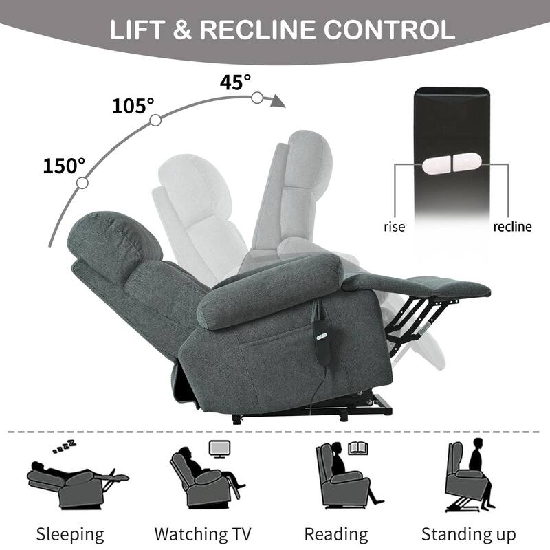 Oversized Power Lift Recliner Chair for Elderly