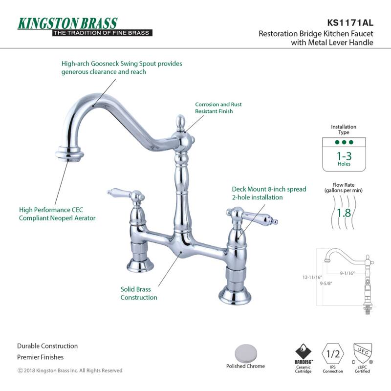 Heritage Bridge Kitchen Faucet