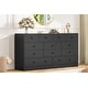 preview thumbnail 1 of 6, Dresser for Bedroom,12 Drawer Dressers & Chests of Drawers Black