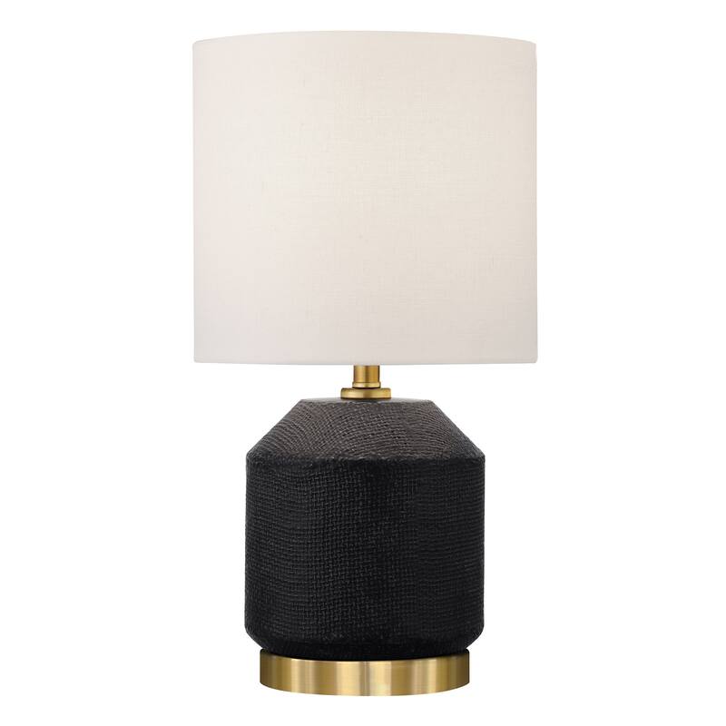 Esther 15" Tall Textured Ceramic Mini Lamp with Fabric Shade - 5.5" Wide