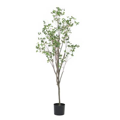 Deso Artificial Milan Leaf Bonsai, Rich Green Oval Leaves 71 Inch