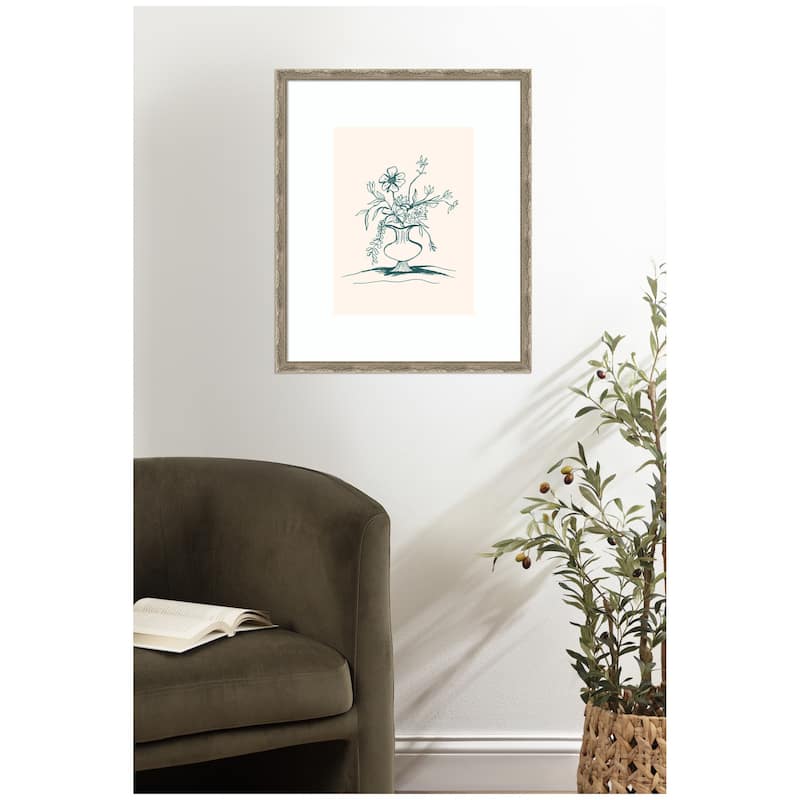 Kate and Laurel Framed Art Summer Stems by Kate Aurelia Holloway