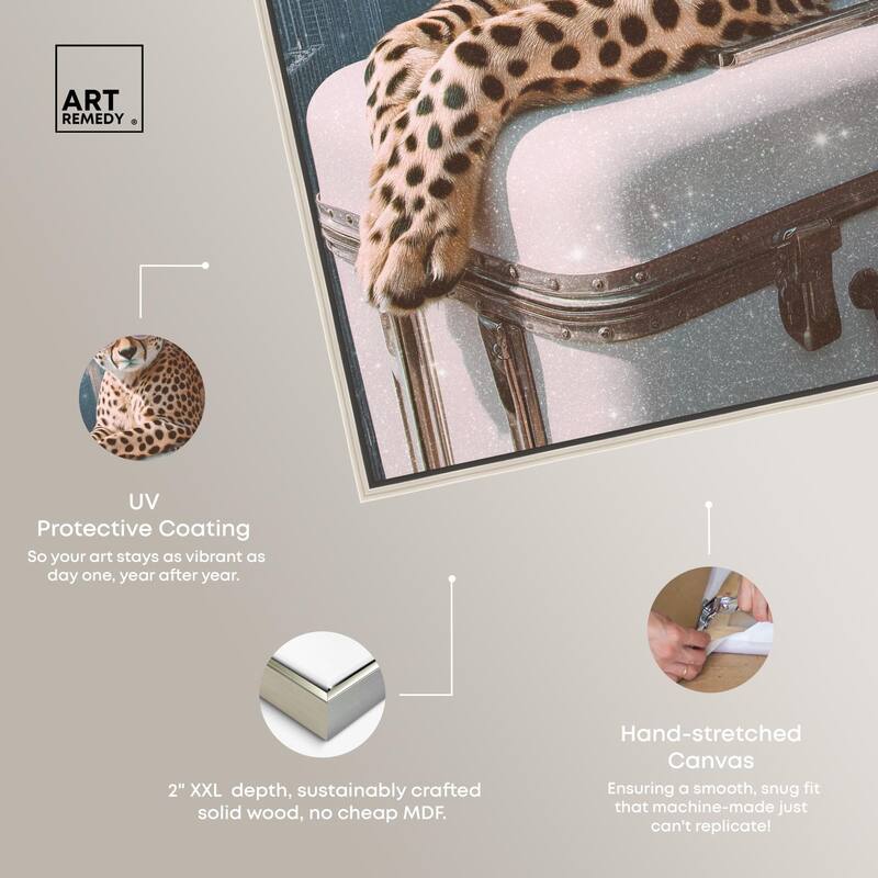 Cheetah Luggage NYC Canvas by Art Remedy