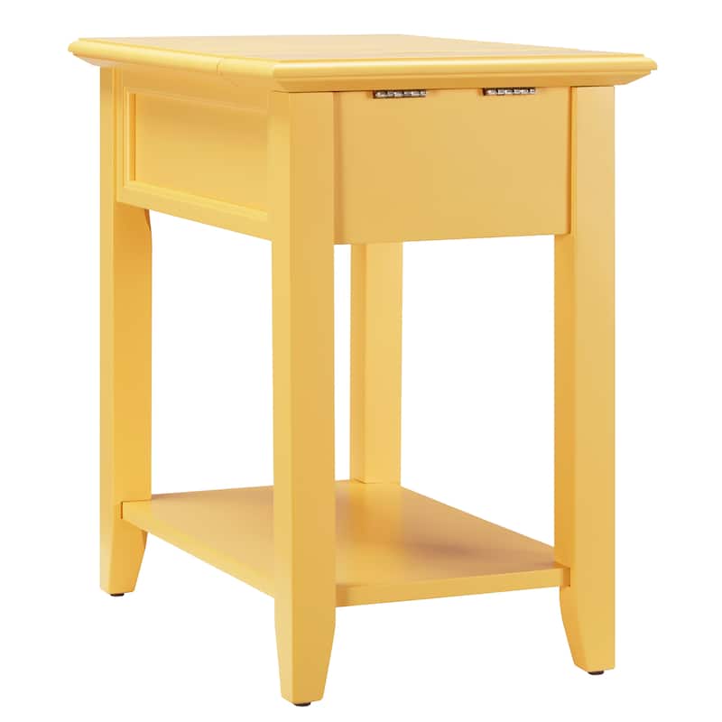 Zayden 1-drawer Side Table with Charging Station by iNSPIRE Q Bold