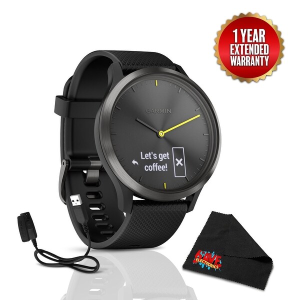 vivomove hr black silicone band