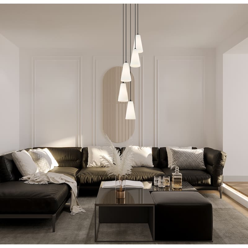 Farrell 5 Light Chandelier in Matte Black