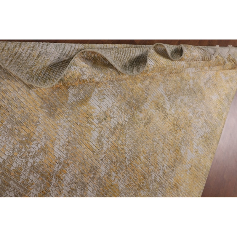 All-Over Abstract Oriental Area Rug Hand-Knotted Wool Carpet - 5'7" x 7'8"