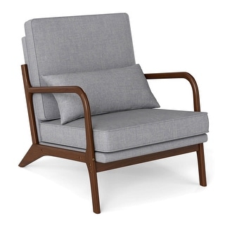 Costway 1/2 PCS Modern Accent Chair Upholstered Leisure Armchair with