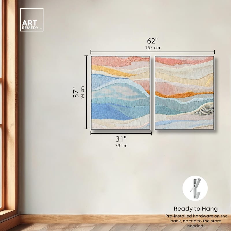 Morning Calm I Canvas Set of 2 by Art Remedy