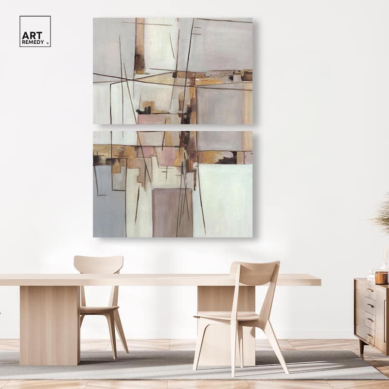 Unspoken Thoughts II Canvas Set of 2 by Art Remedy, Gallery Wrapped