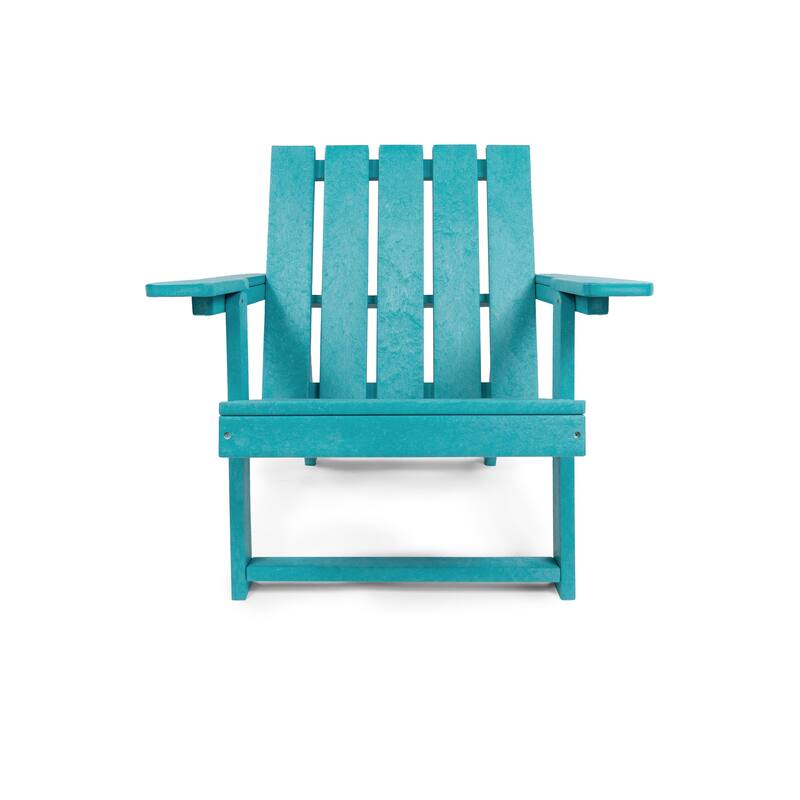 Amalfi Fully Assembled All-Weather Outdoor Folding Modern Adirondack Chair and Table Set - 3-piece