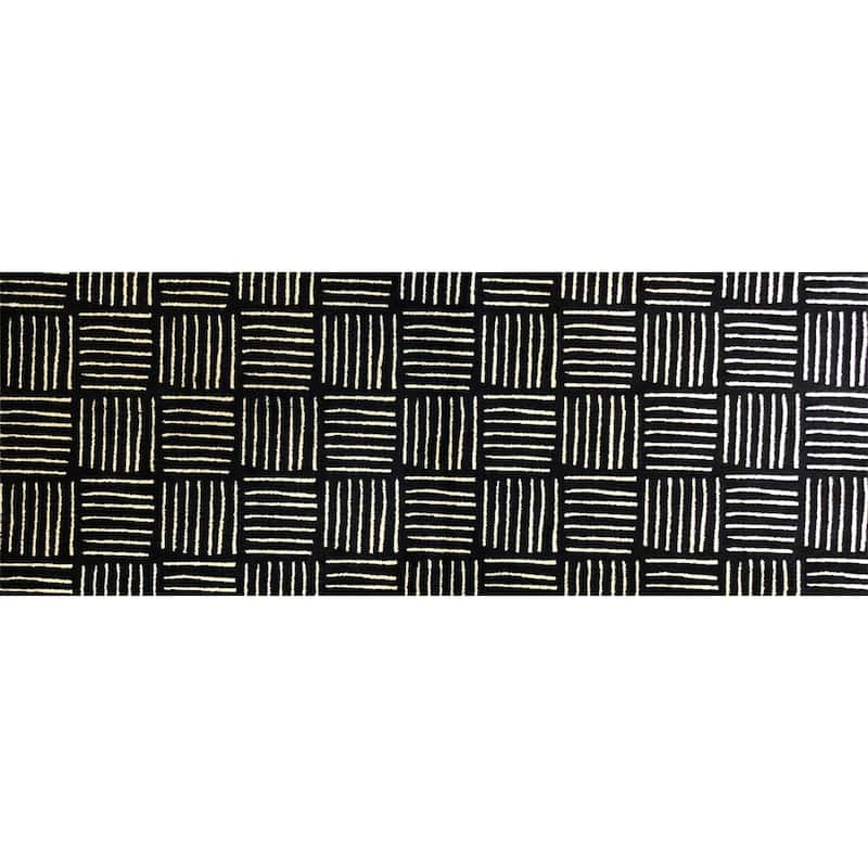 Abstract Stain Resistant Area Rug - 2' X 6'