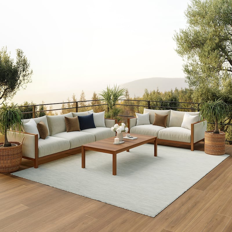 Nourison Positano Casual Modern Indoor/Outdoor Rug - 8' x 10' - Grey