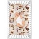 preview thumbnail 3 of 4, Sweet Jojo Designs Western Cowgirl Girl Fitted Mini Portable Crib Sheet Wild West Vintage Country Animal Southwest Pink Blue Tan