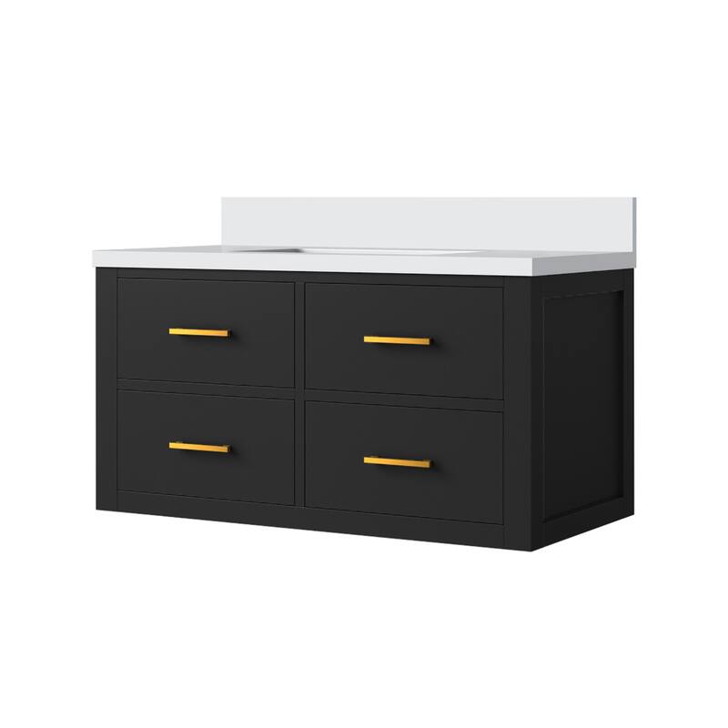Castor Bath Vanity with Quartz Top and Sink