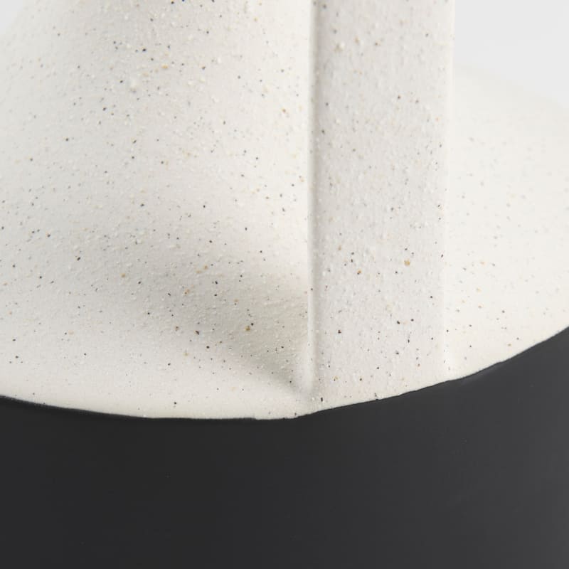 Burton Large White & Black Ceramic Jug Vase