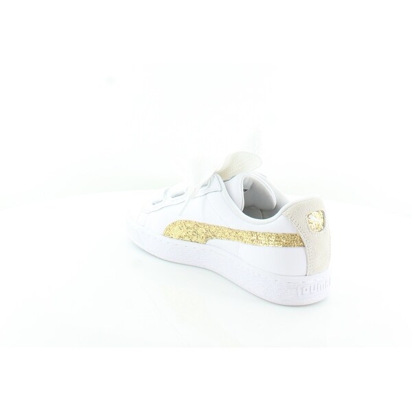 puma basket heart gold