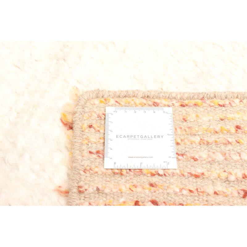 ECARPETGALLERY Hand-knotted Tangier Cream Wool Rug - 5'11 x 7'9