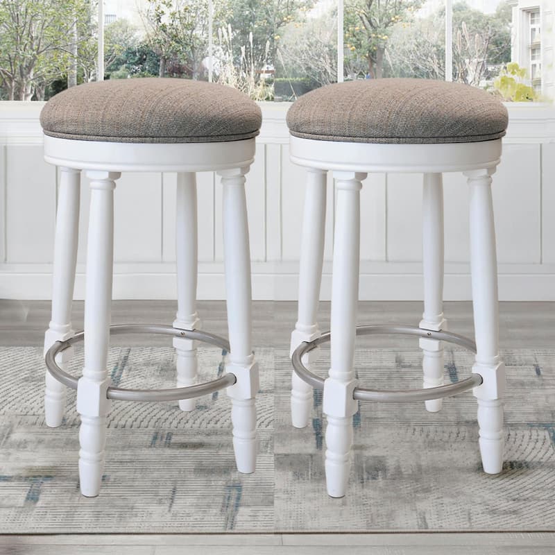 Ostweer Furniture Livingroom Bar Stools Set of 2 - White