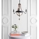 preview thumbnail 5 of 6, SAFAVIEH Lighting Kamari 23-Inch LED Metal 3-Light Pendant Light - 23" x 23" x 29.5-91.5"
