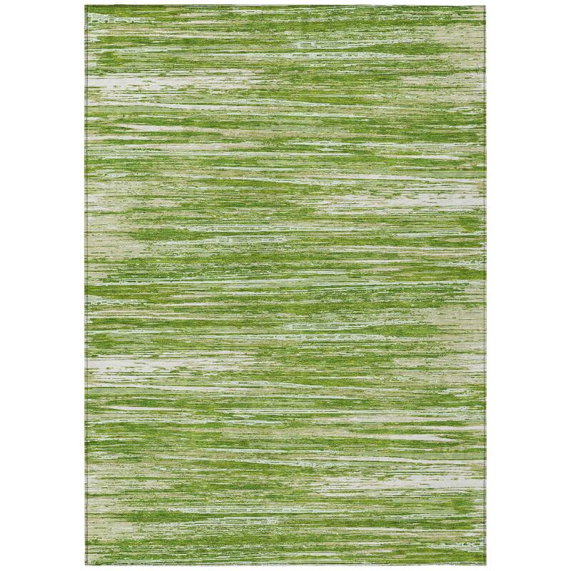Machine Washable Indoor/ Outdoor Chantille Abstract Stripe Rug
