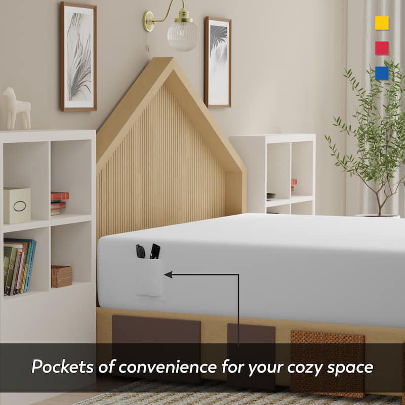 Color Sense 100% Cotton Percale Cool & Crisp 2-Piece Fitted Sheet Set