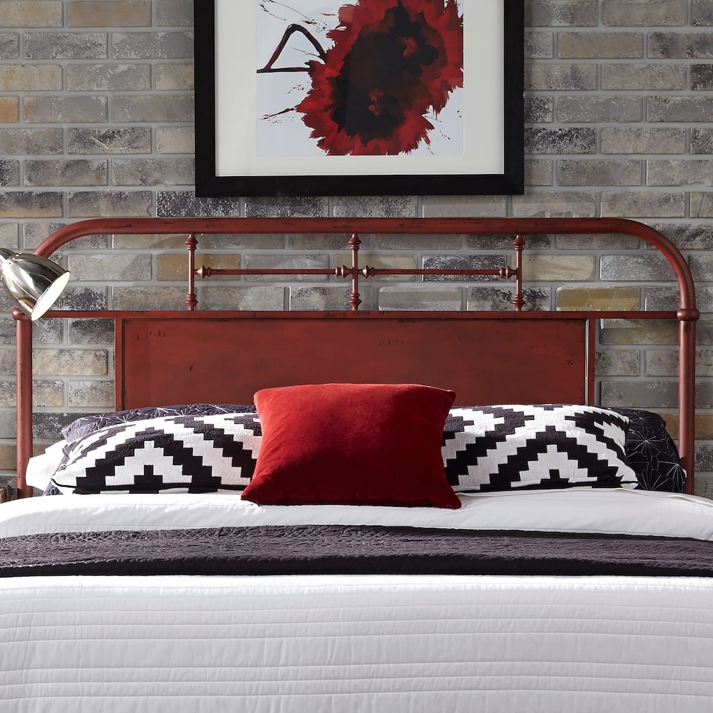 Vintage Series Metal Distressed King Headboard