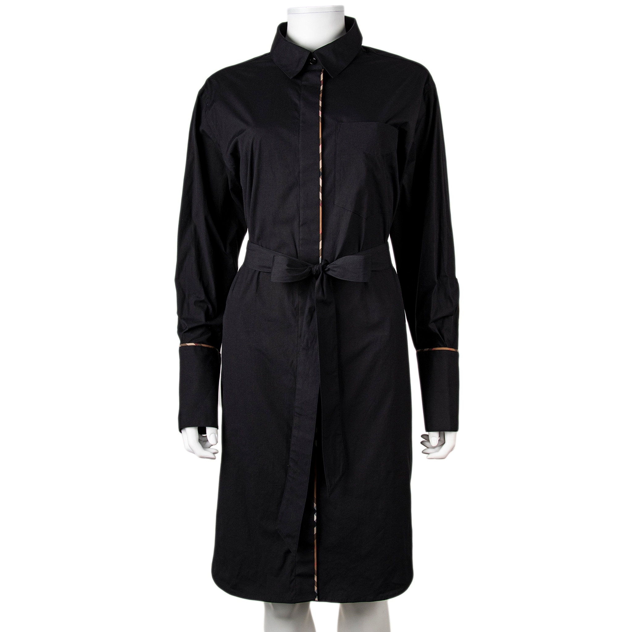 chinese dress ladies Burberry Brit Primary Red Check Ruffle-Trim Long-Sleeve Dress  Blogger  Armoire