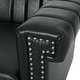 preview thumbnail 12 of 38, Drury Channel Stitch Faux Leather Sofa with Nailhead Trim by Christopher Knight Home - 83.00" L x 32.50" W x 27.00" H