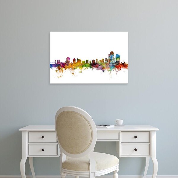 Easy Art Prints Michael Tompsett's 'Wilmington Delaware Skyline' Premium Canvas Art