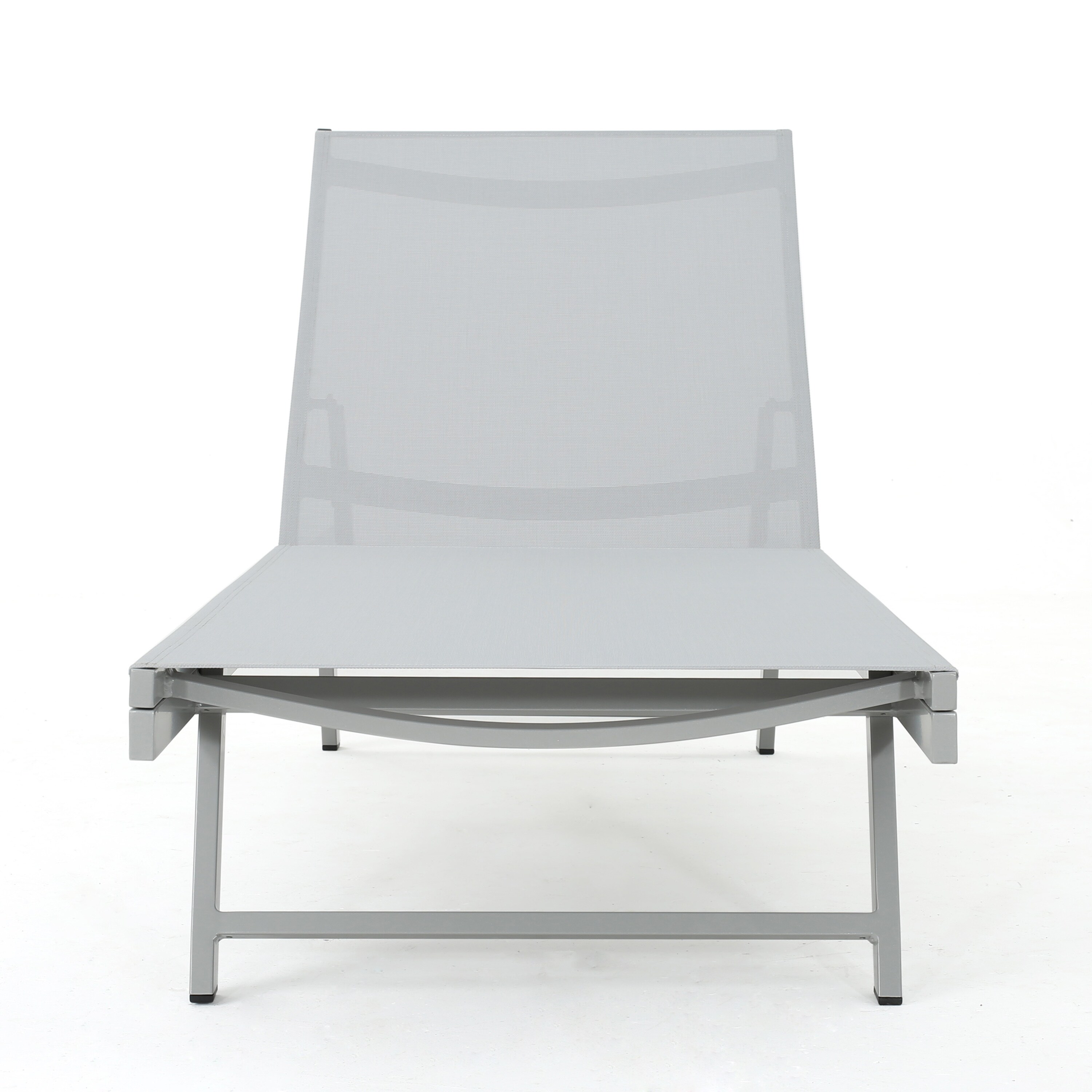 Salton Outdoor Aluminum Mesh seat Chaise Lounge Set of 4 by Christopher Knight Home