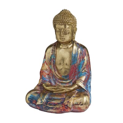 Resin Buddha Decorative Sculpture - Multi Colored - Roche River Decor