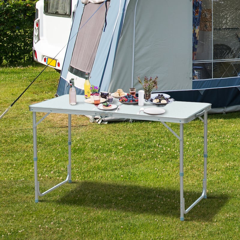 Outsunny Folding Camping Table With Height Adjustability
