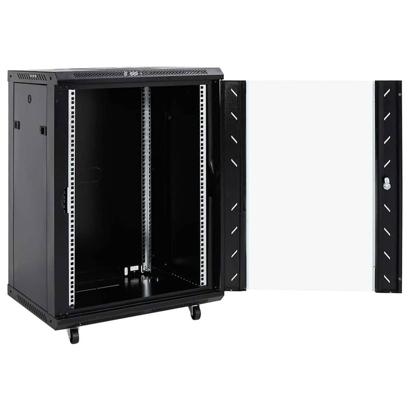 vidaXL 15U Network Cabinet with Swivel Feet 19" IP20 23.6x17.7x33.9" - 23.6 x 17.7 x 33.9"