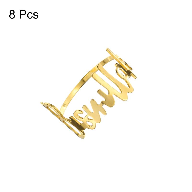 Napkin Rings Metal Letter Shape Napkin Holder for Dinner