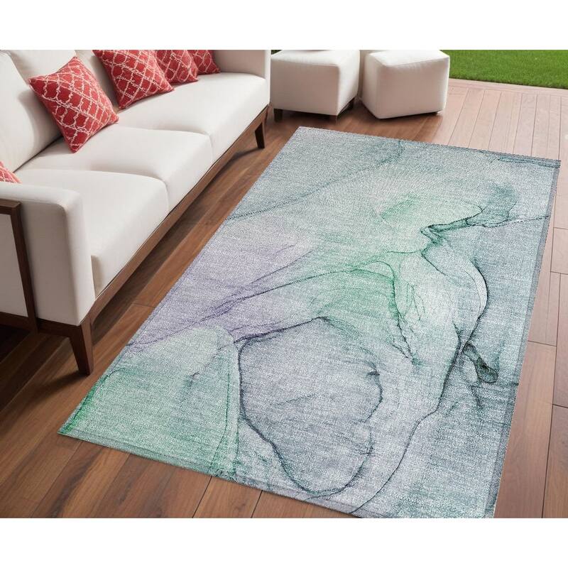 Alto Unique Abstract Weather Resistant Classic Meets Modern Outdoor Rug - 5' X 8' - Multi