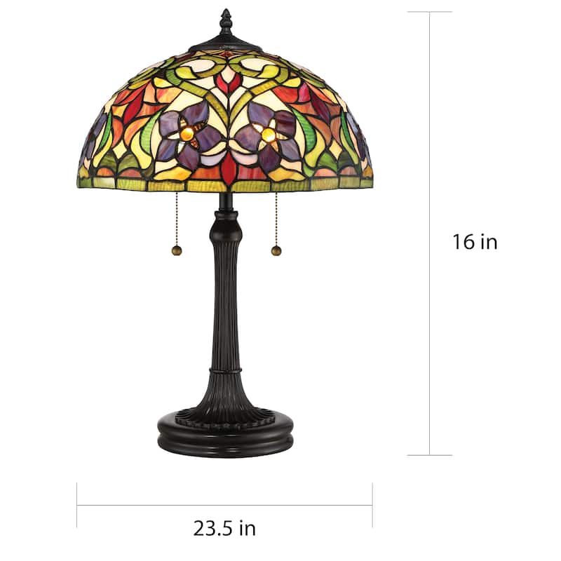 Copper Grove Holopeka 16-inch Tiffany-style Table Lamp