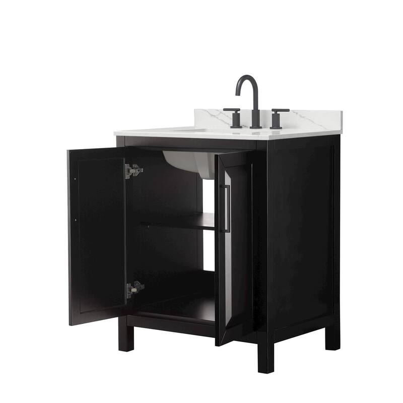 Daria 30-inch Single Vanity, 3 Hole Quartz Top