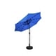 preview thumbnail 25 of 26, 9' Solar Lighted Patio Umbrella with Bronze Base Royal Blue
