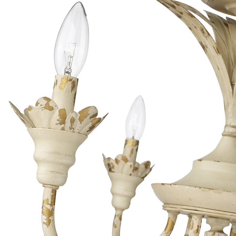 Golden Lighting 0846-6SF Lillianne 6 Light 29" Wide Semi-Flush Ceiling