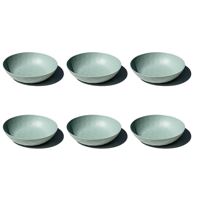 Abode Homewares Organic NewWave Melamine Low Bowl - 9.1" - Set of 6 - Green