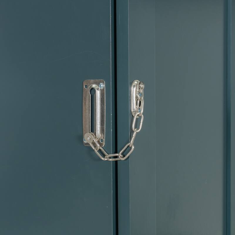 Queen Size Wall Bed with Sofa and Shelves, Green Panel, Beige Sofa