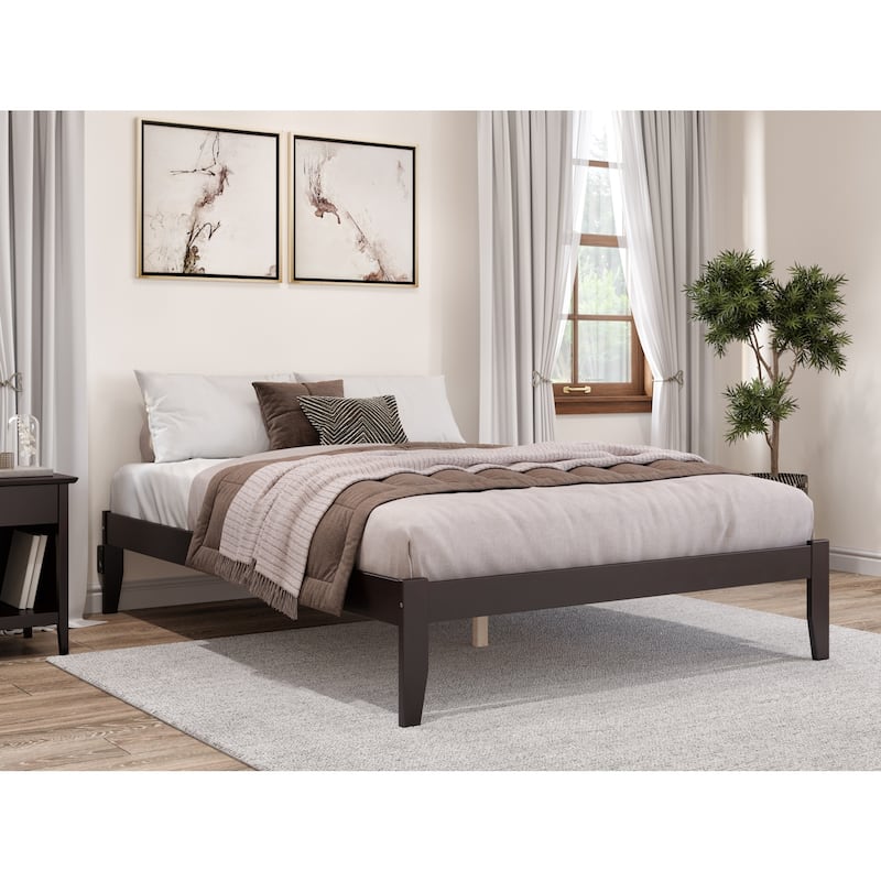 Neo-Classical Bed Frame - Espresso Finish - Modern Bedroom Furniture