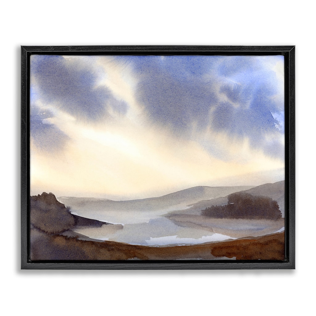 Stupell Dreamy Bay Inlet Horizon Framed Floater Canvas Wall Art Design By Ashley Davis