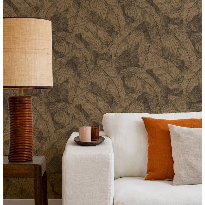 Rasch Galner Copper Leaves Wallpaper
