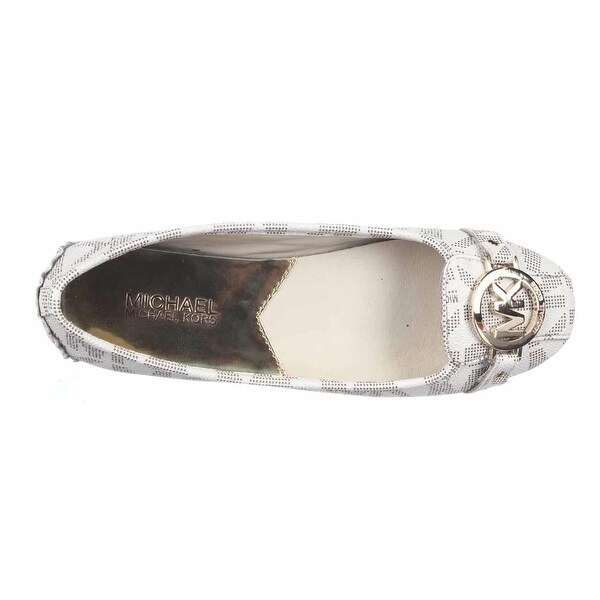 michael kors fulton flats silver