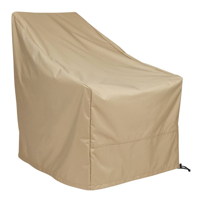Shine Co. Weatherproof Polyester Adirondack Patio Chair Cover - Khaki