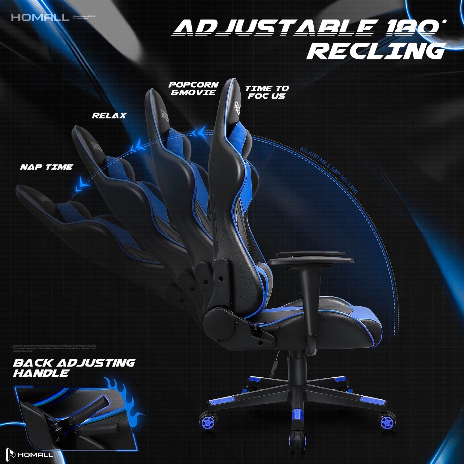 Homall faux sales leather gaming chair