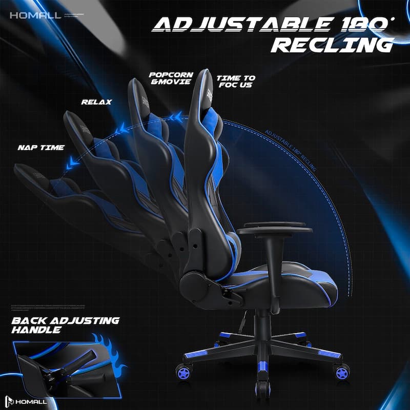 Homall Ergonomic Faux Leather Adjustable Swivel Office Gaming Chair