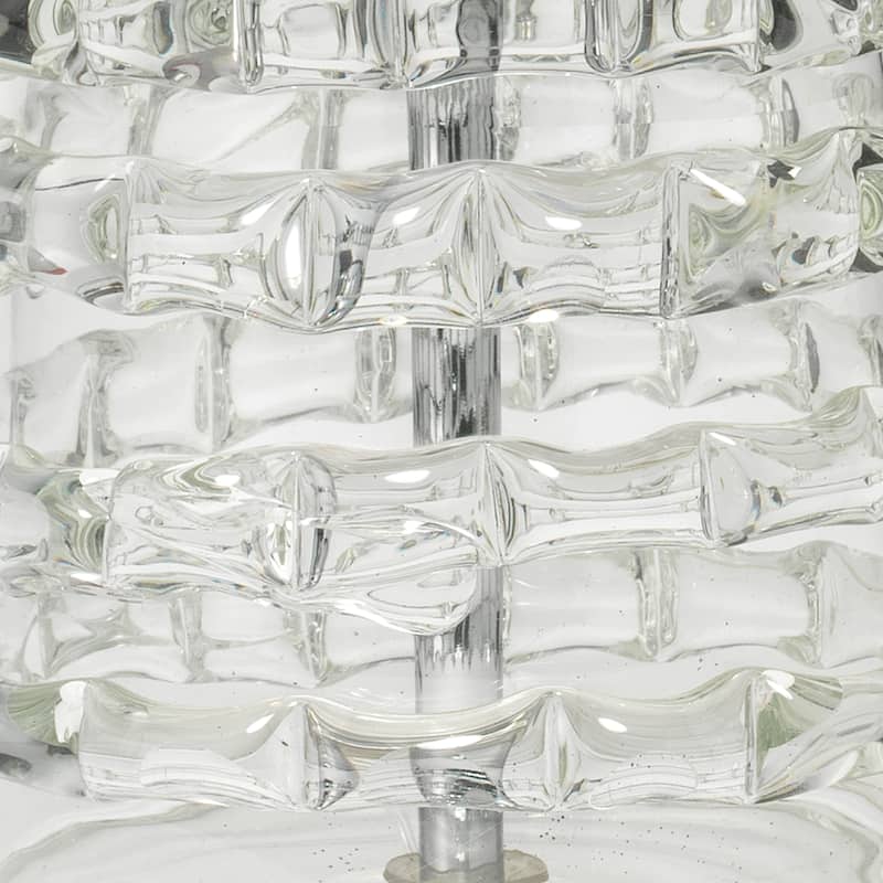 Jamie Young Tall Ribbon Blown-Glass Table Lamp with Linen Shade